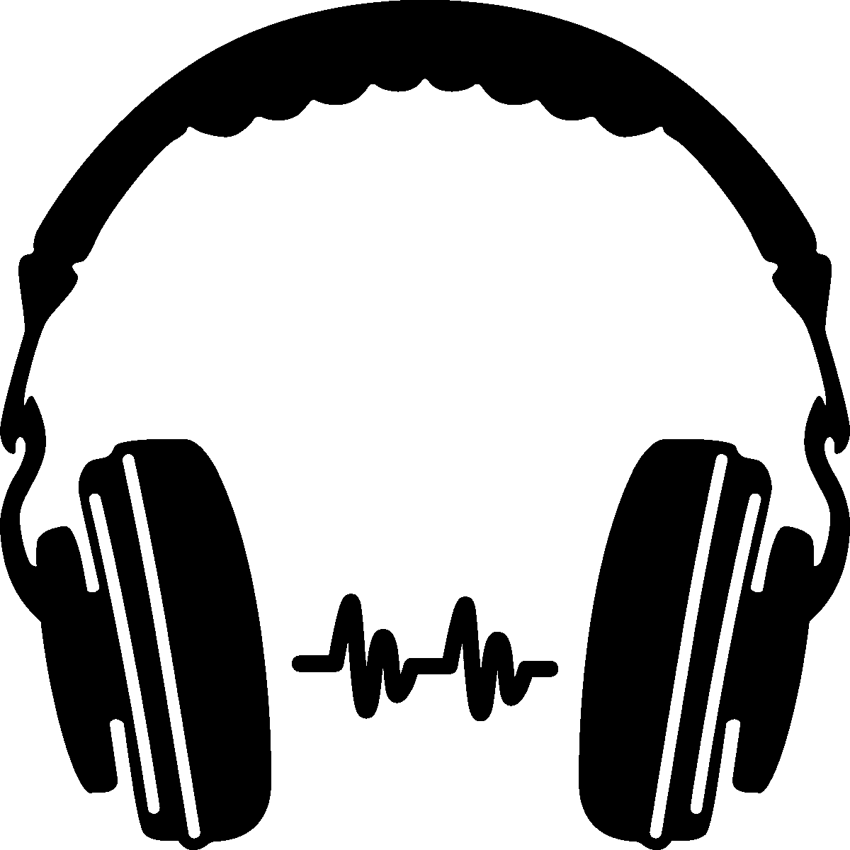 Headphone Silhouette Clip Art Transparent PNG Image