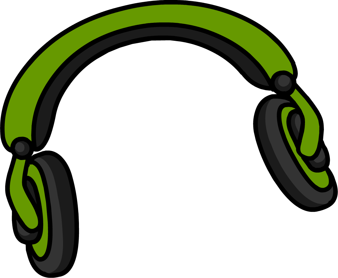 Green Headphones Clip Art Transparent PNG Image