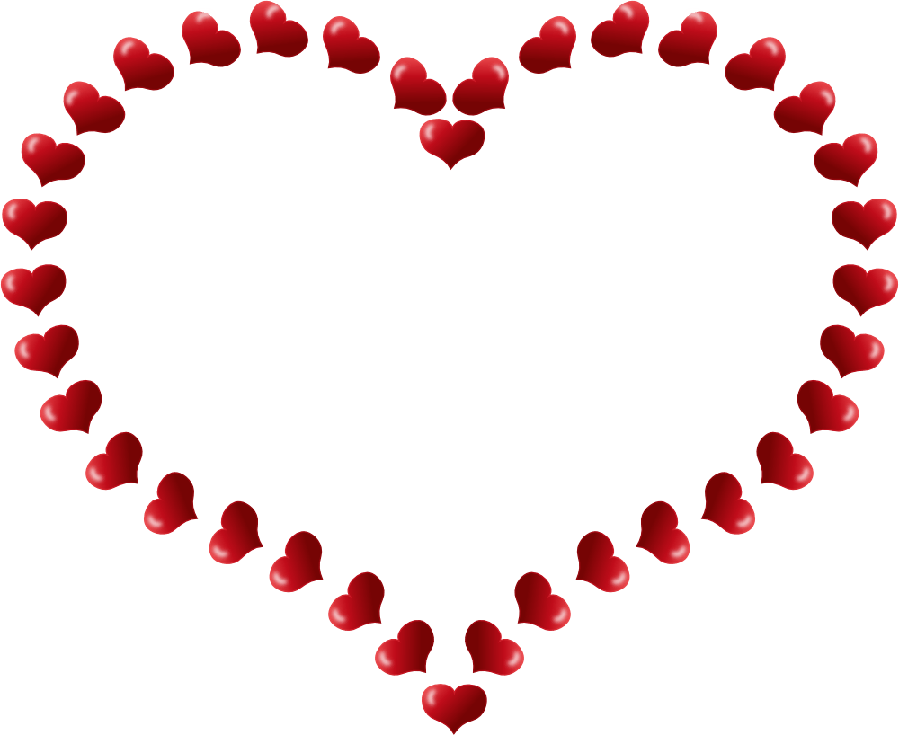 Heart Valentines Border Day Free Download PNG HQ Transparent PNG Image