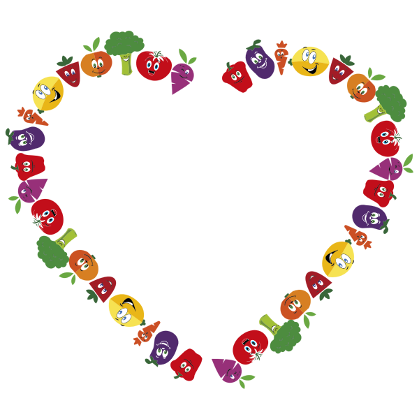 Heart Vegetables Vector Download HQ Transparent PNG Image