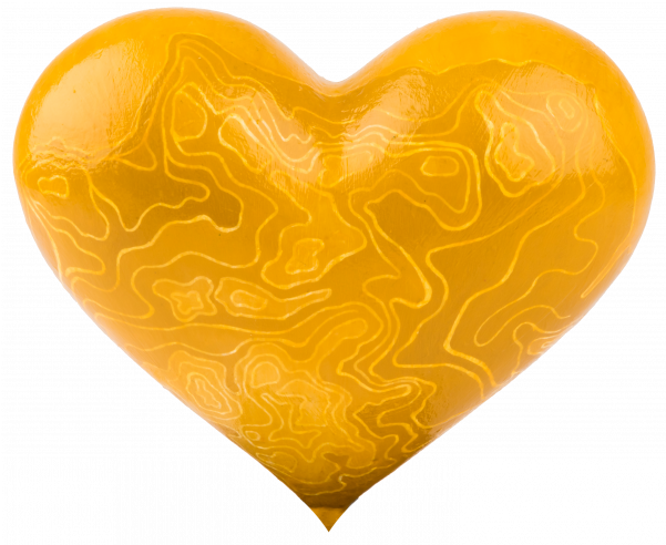 Heart Abstract Gold PNG File HD Transparent PNG Image