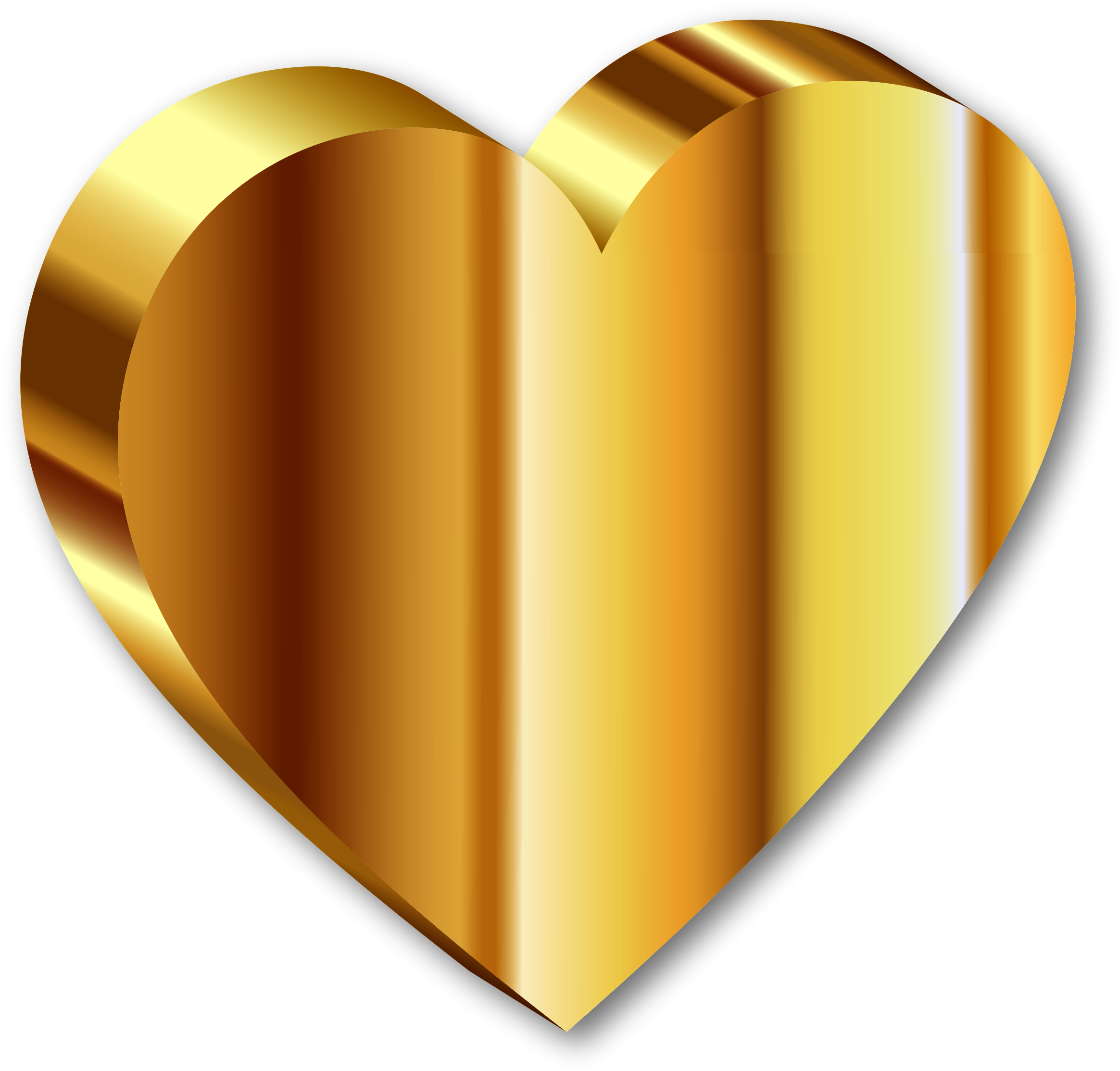 Heart Abstract Gold Free Download Image Transparent PNG Image