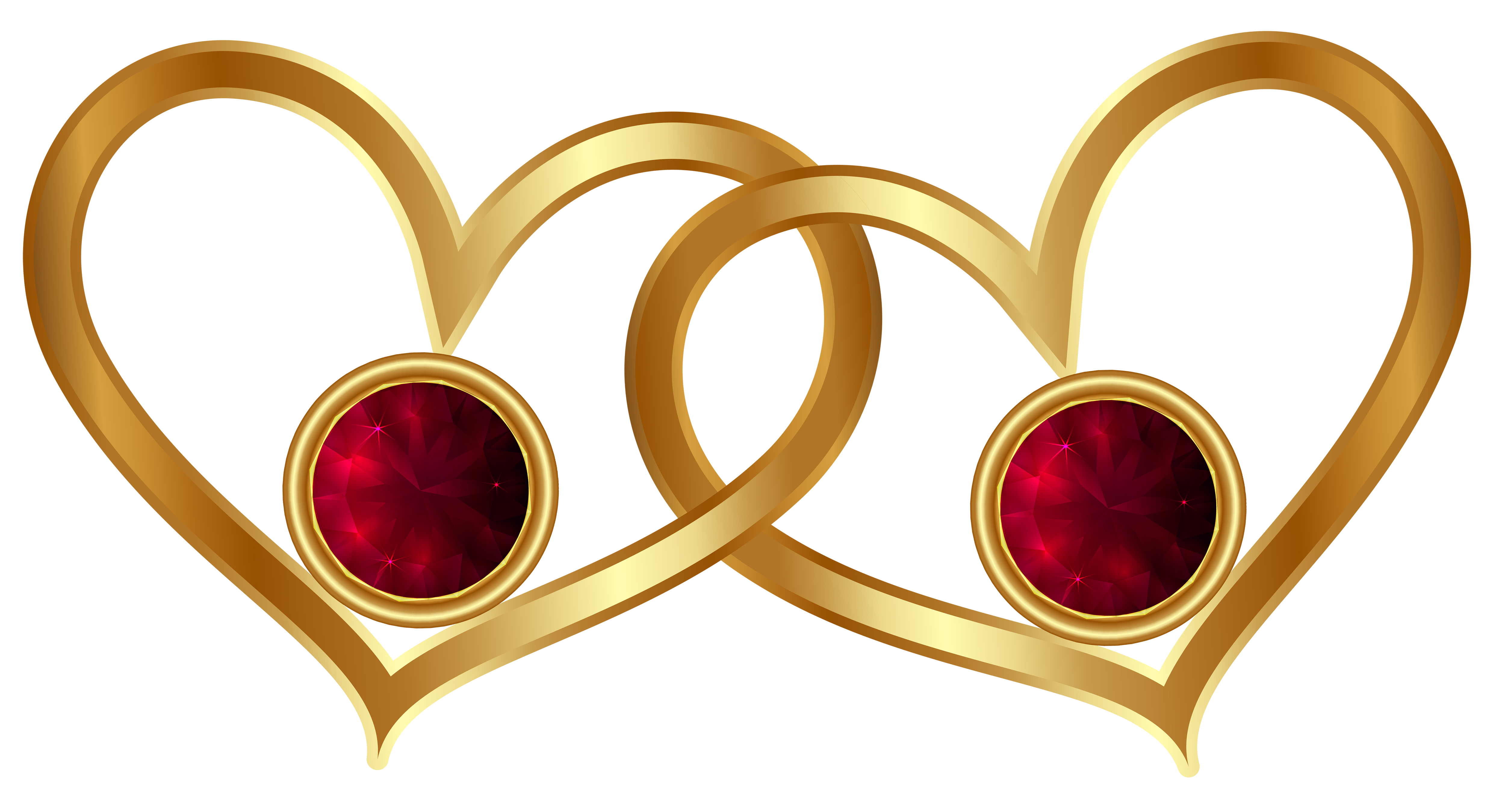 Heart Abstract Gold Free Clipart HD Transparent PNG Image