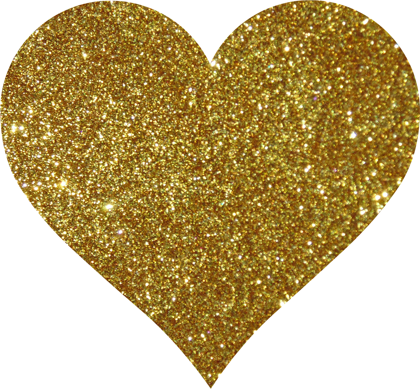 Heart Glitter Gold HQ Image Free Transparent PNG Image