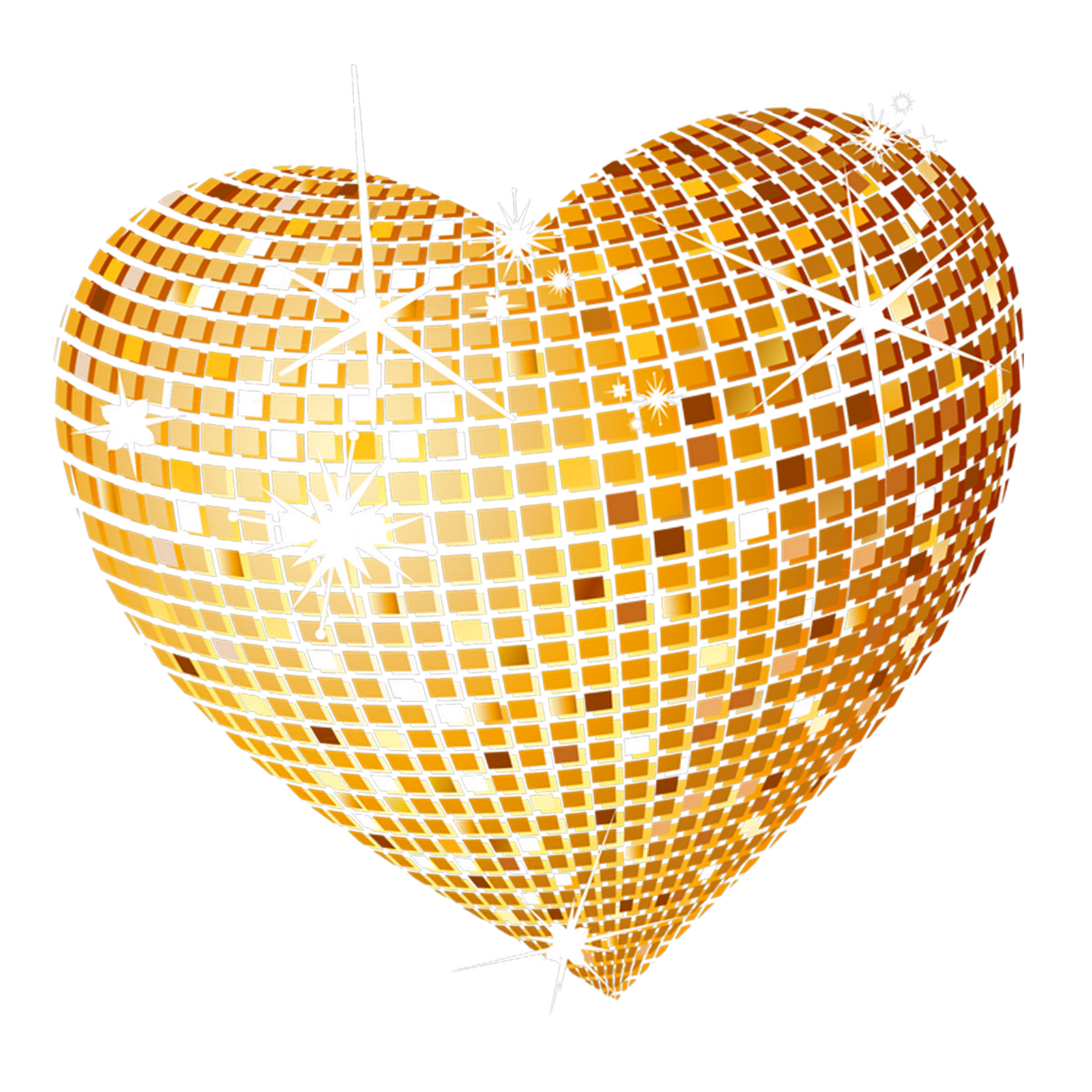 Heart Glitter Gold PNG Image High Quality Transparent PNG Image