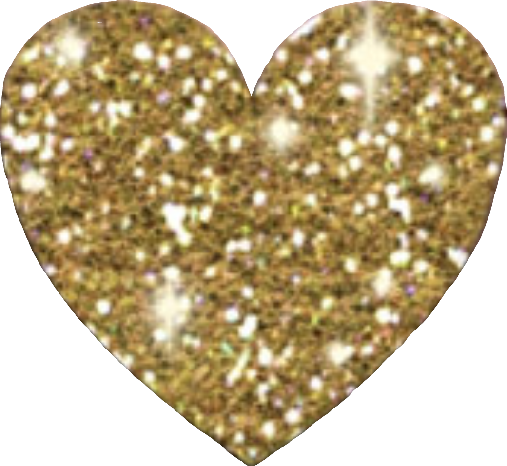 Heart Glitter Gold Photos Free Clipart HQ Transparent PNG Image