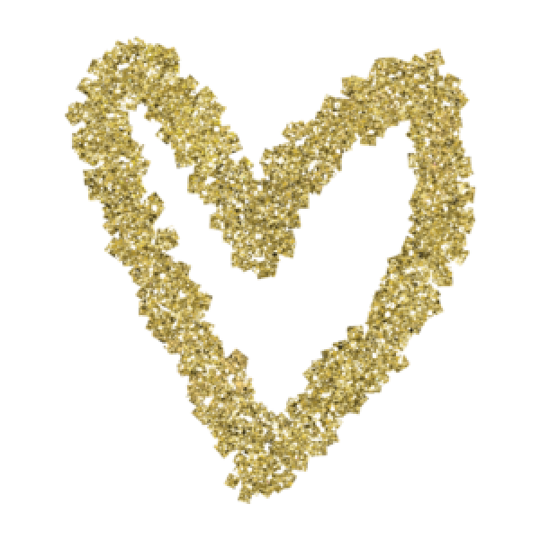 Heart Glitter Gold Free HD Image Transparent PNG Image