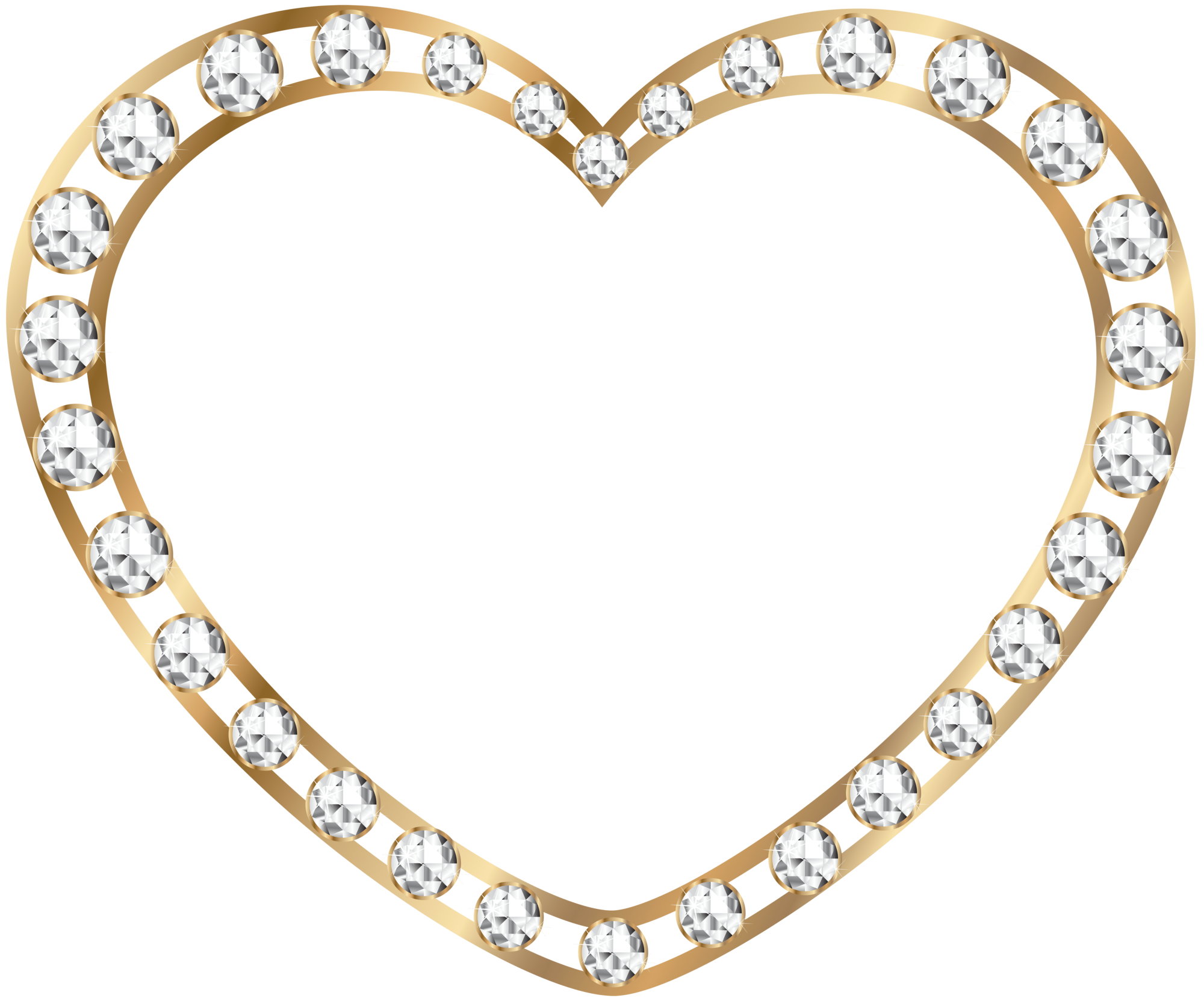 Heart Pic Gold Free Transparent Image HQ Transparent PNG Image