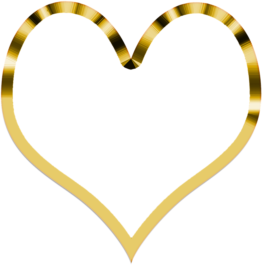 Heart Shiny Gold Download HQ Transparent PNG Image