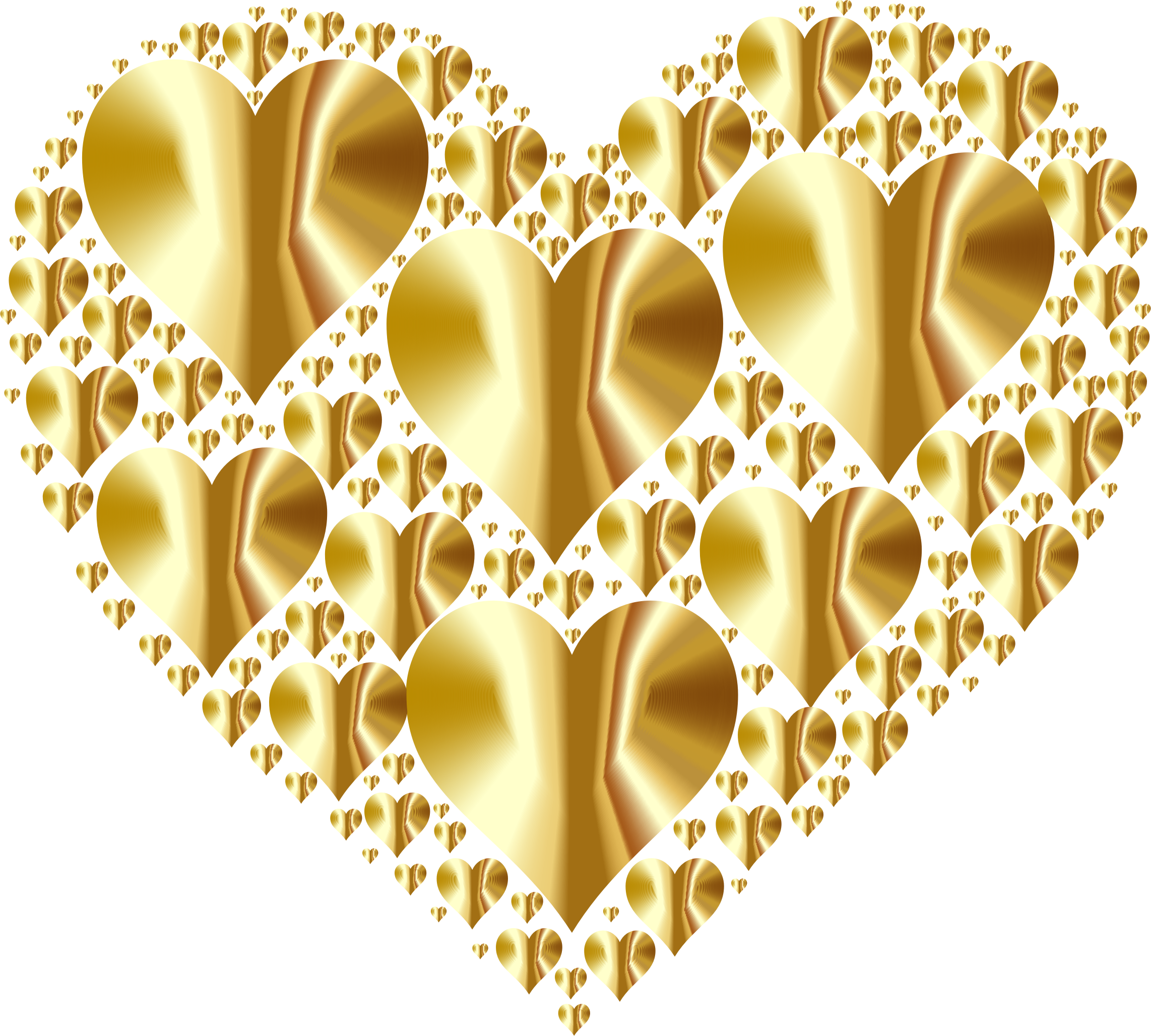 Heart Shiny Gold Download HD Transparent PNG Image