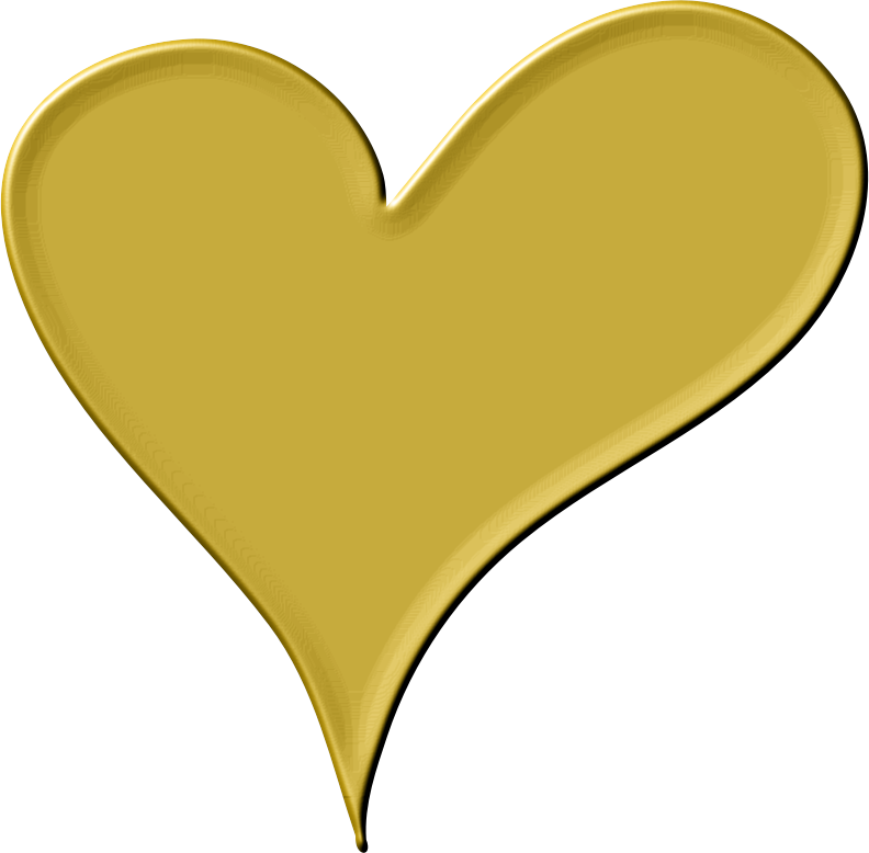 Heart Vector Gold Download Free Image Transparent PNG Image