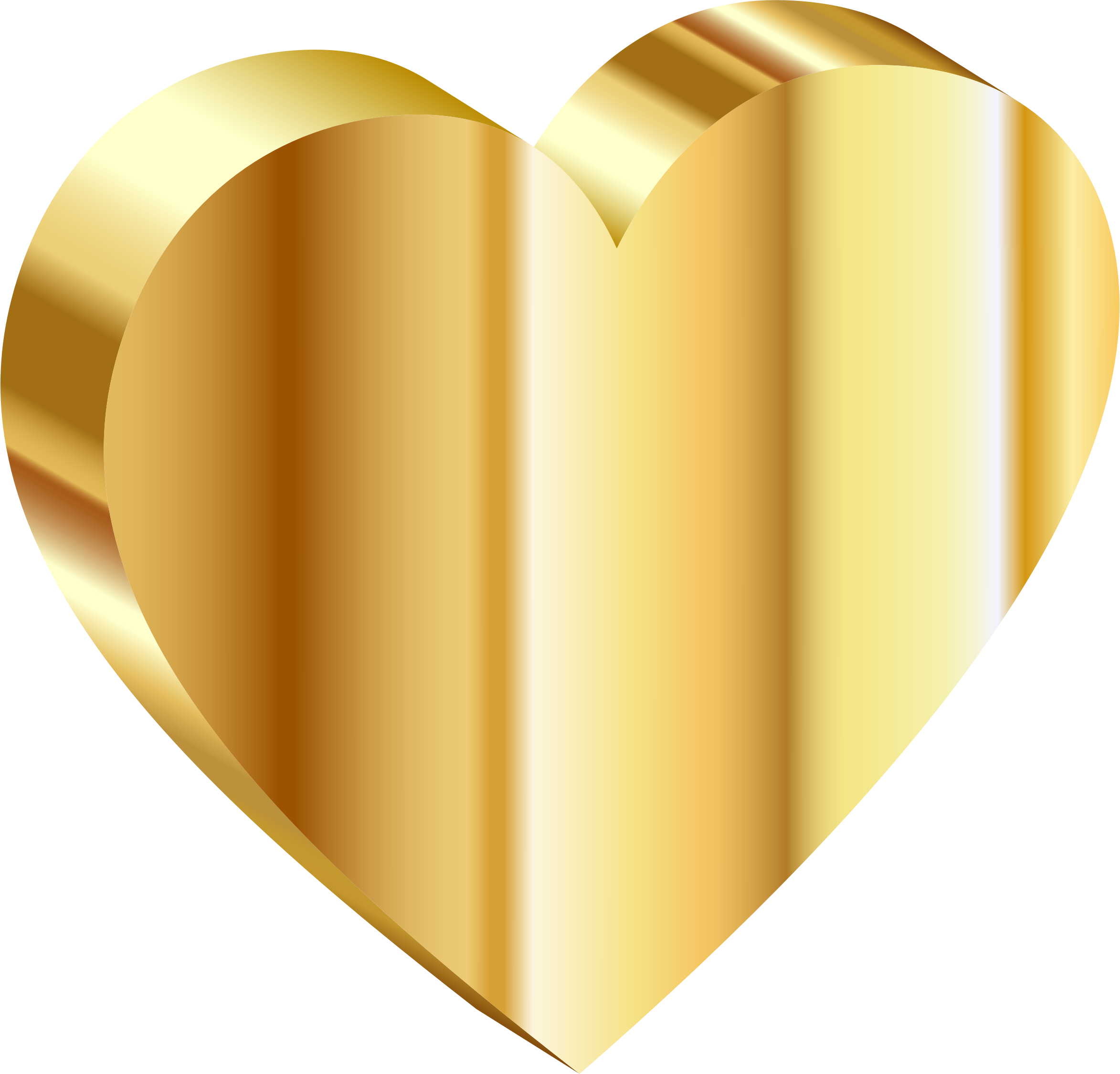 Heart Vector Gold Free Download PNG HD Transparent PNG Image