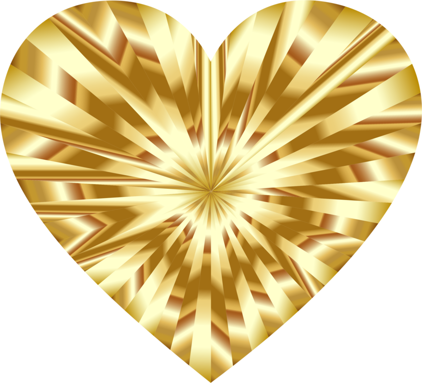 Heart Vector Gold Free HQ Image Transparent PNG Image