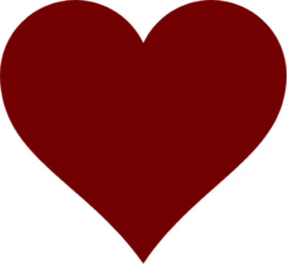 Dark Red Heart Clipart Transparent PNG Image