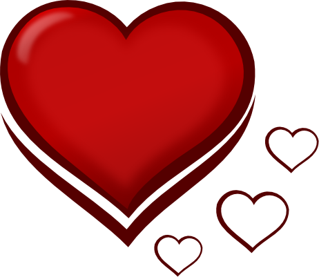 Dark Red Heart Image Transparent PNG Image