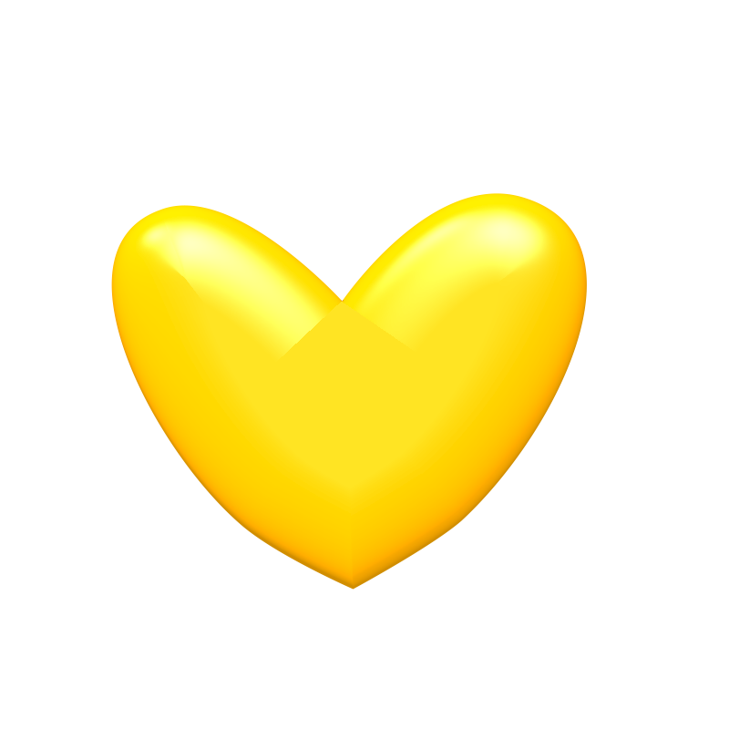 Yellow Heart Image Transparent PNG Image