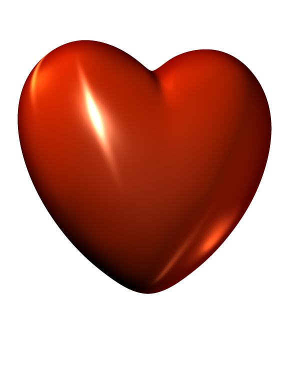 3D Red Heart File Transparent PNG Image