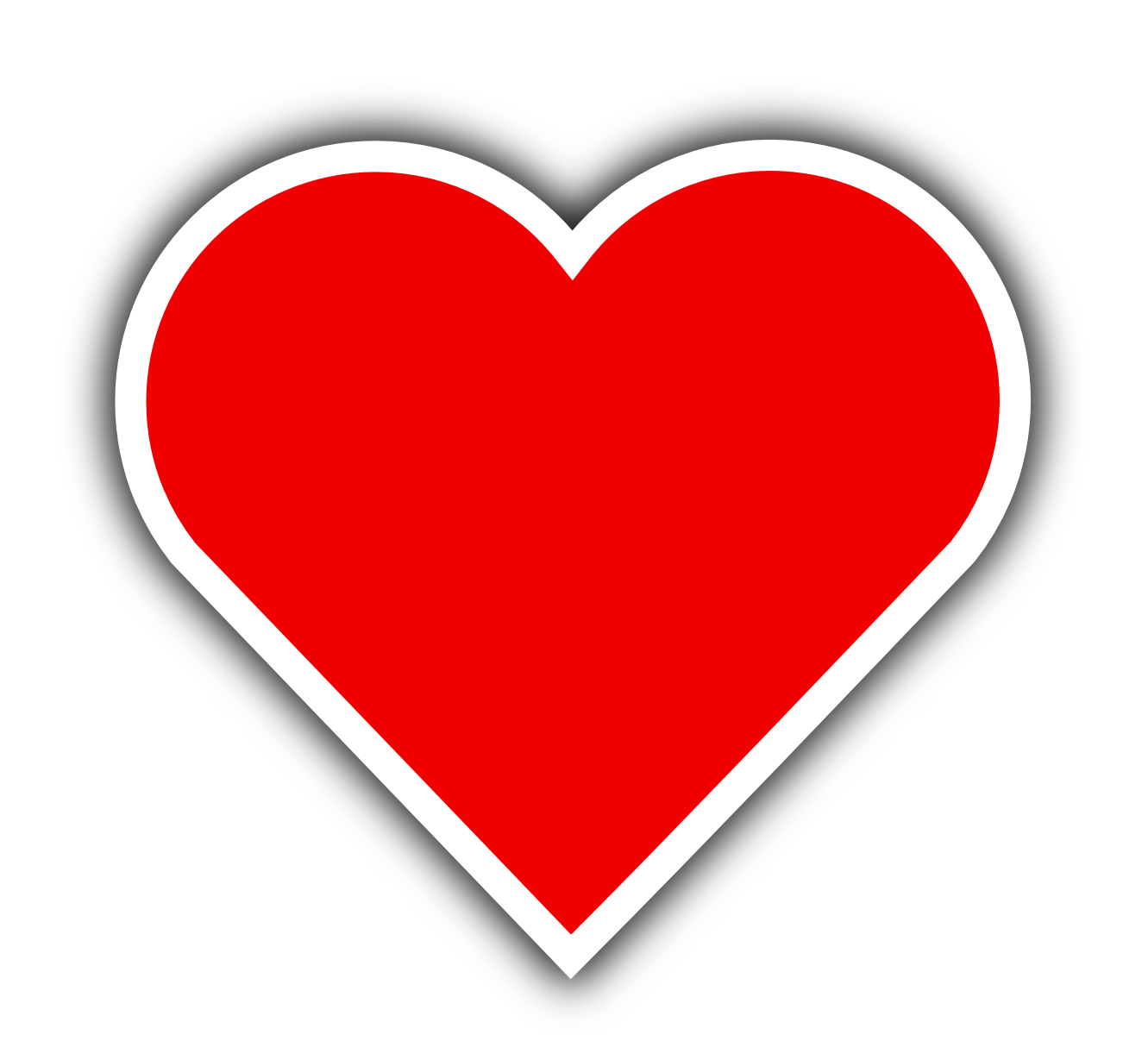 Red Heart File Transparent PNG Image