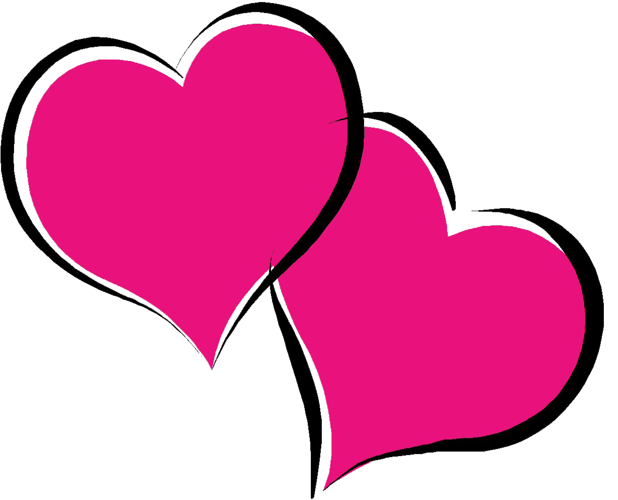 Hot Pink Heart Transparent PNG Image