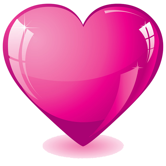 Hot Pink Heart Transparent Background Transparent PNG Image