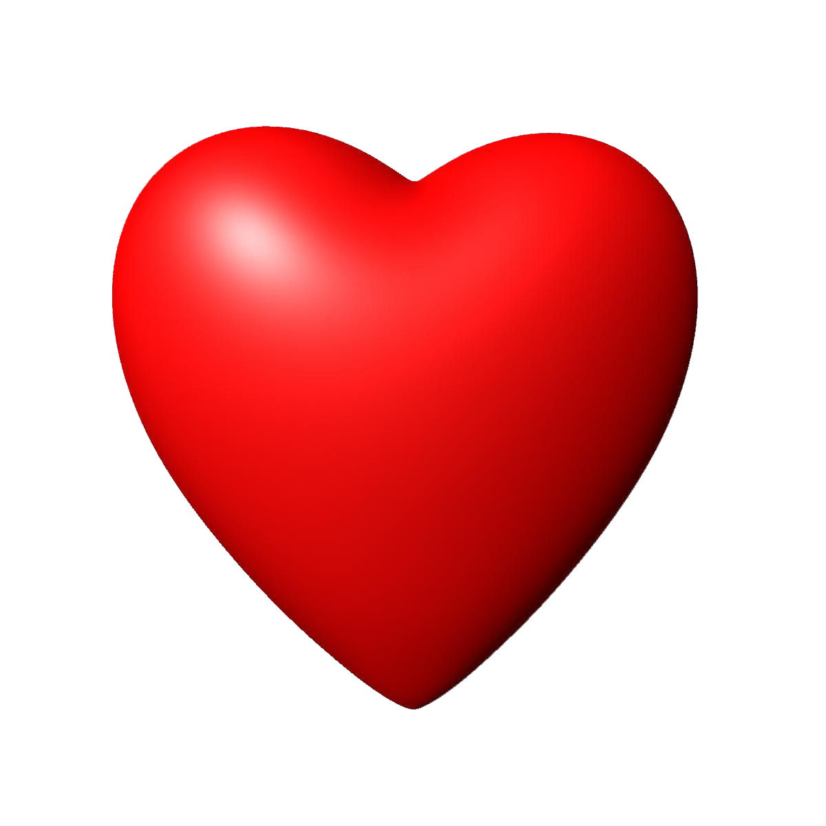 3D Red Heart Image Transparent PNG Image