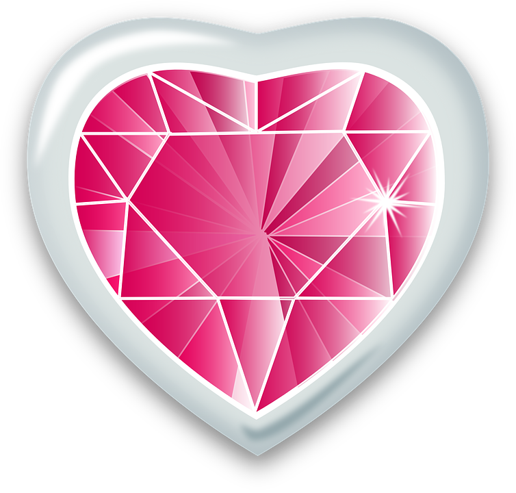 Pink Diamond Heart Transparent Image Transparent PNG Image