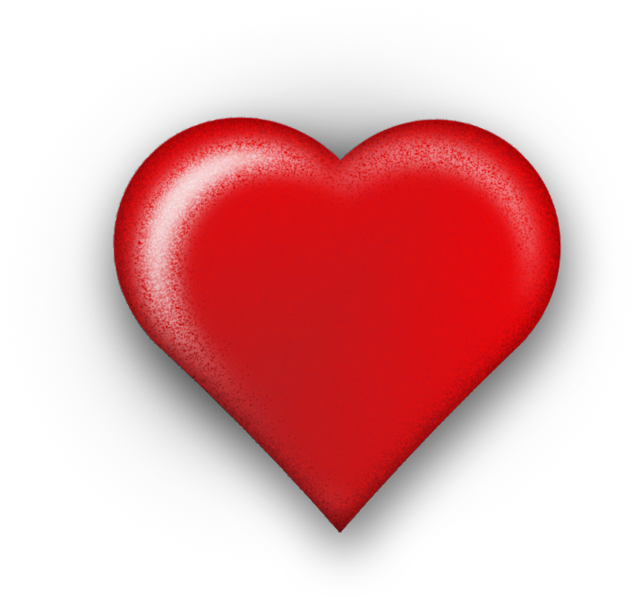 3D Red Heart Photos Transparent PNG Image