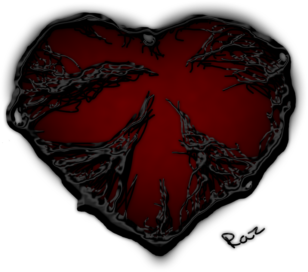 Dark Red Heart Transparent PNG Image