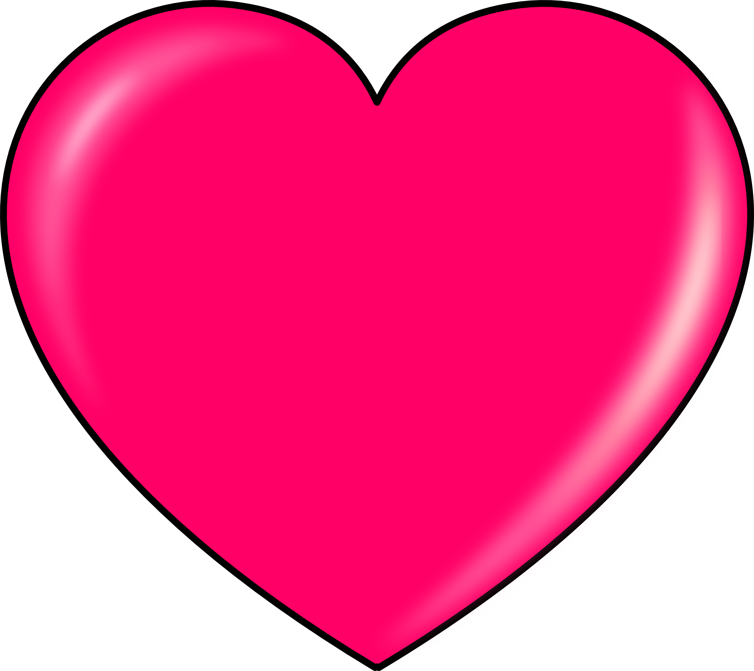 Hot Pink Heart Transparent Transparent PNG Image