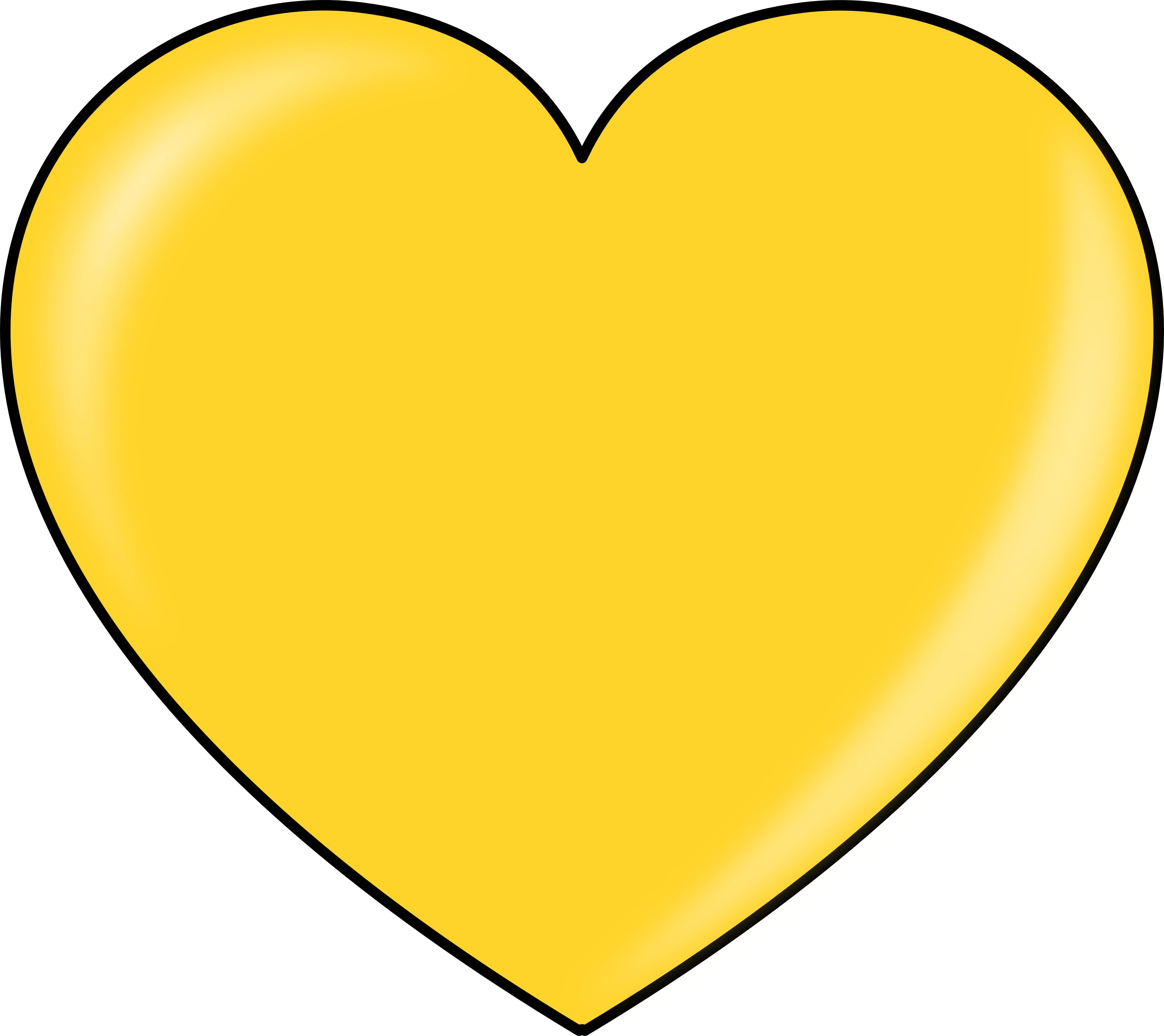 Yellow Heart Photos Transparent PNG Image