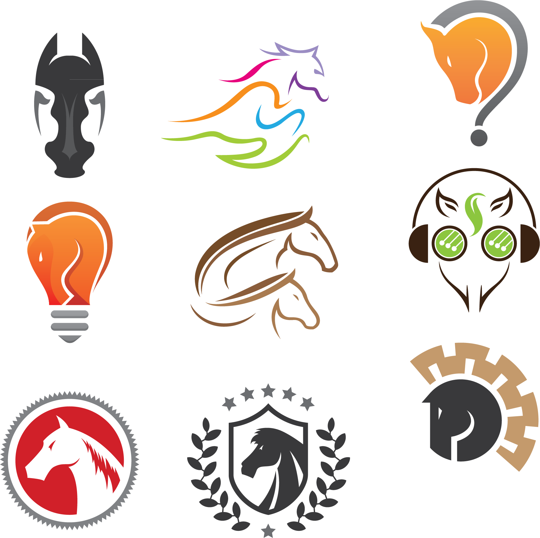 Logo Horse Vector Design Download Free Image Transparent PNG Image