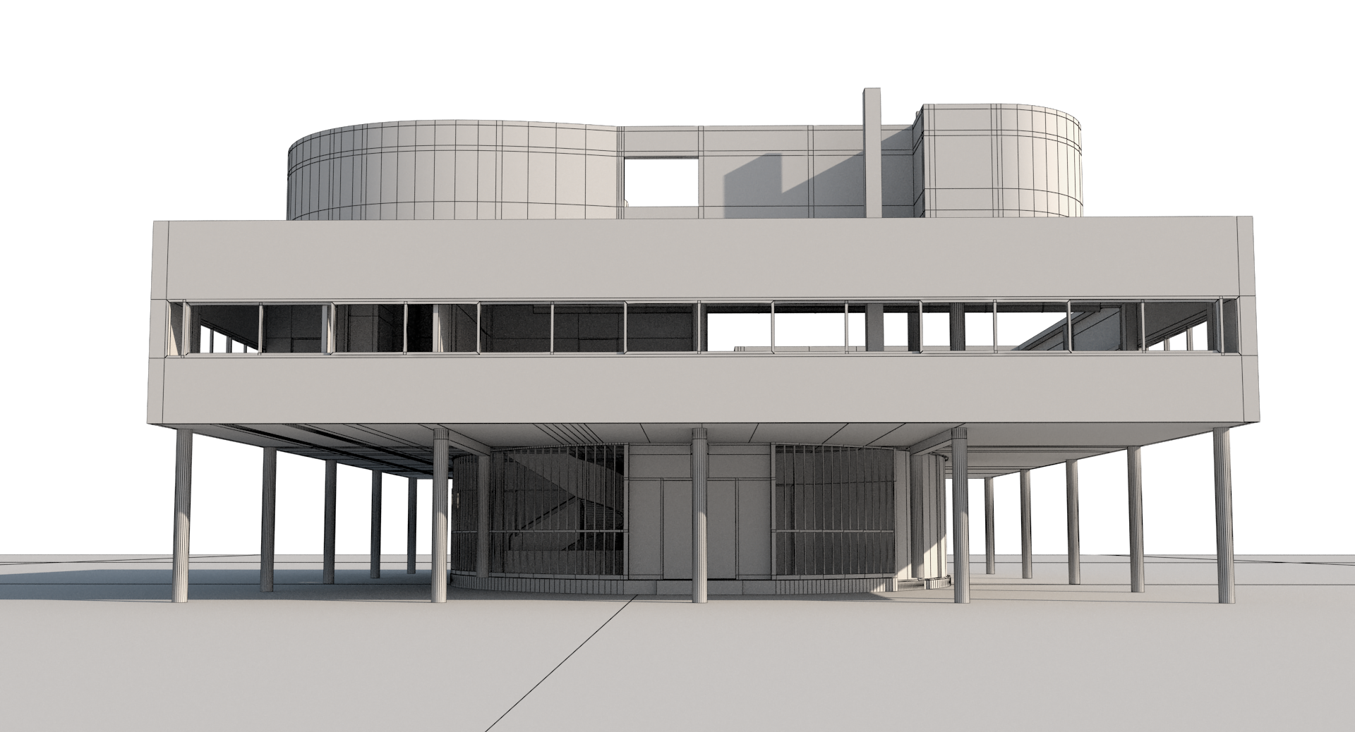 Building Elevation Villa Savoye Architecture Facade Transparent PNG Image