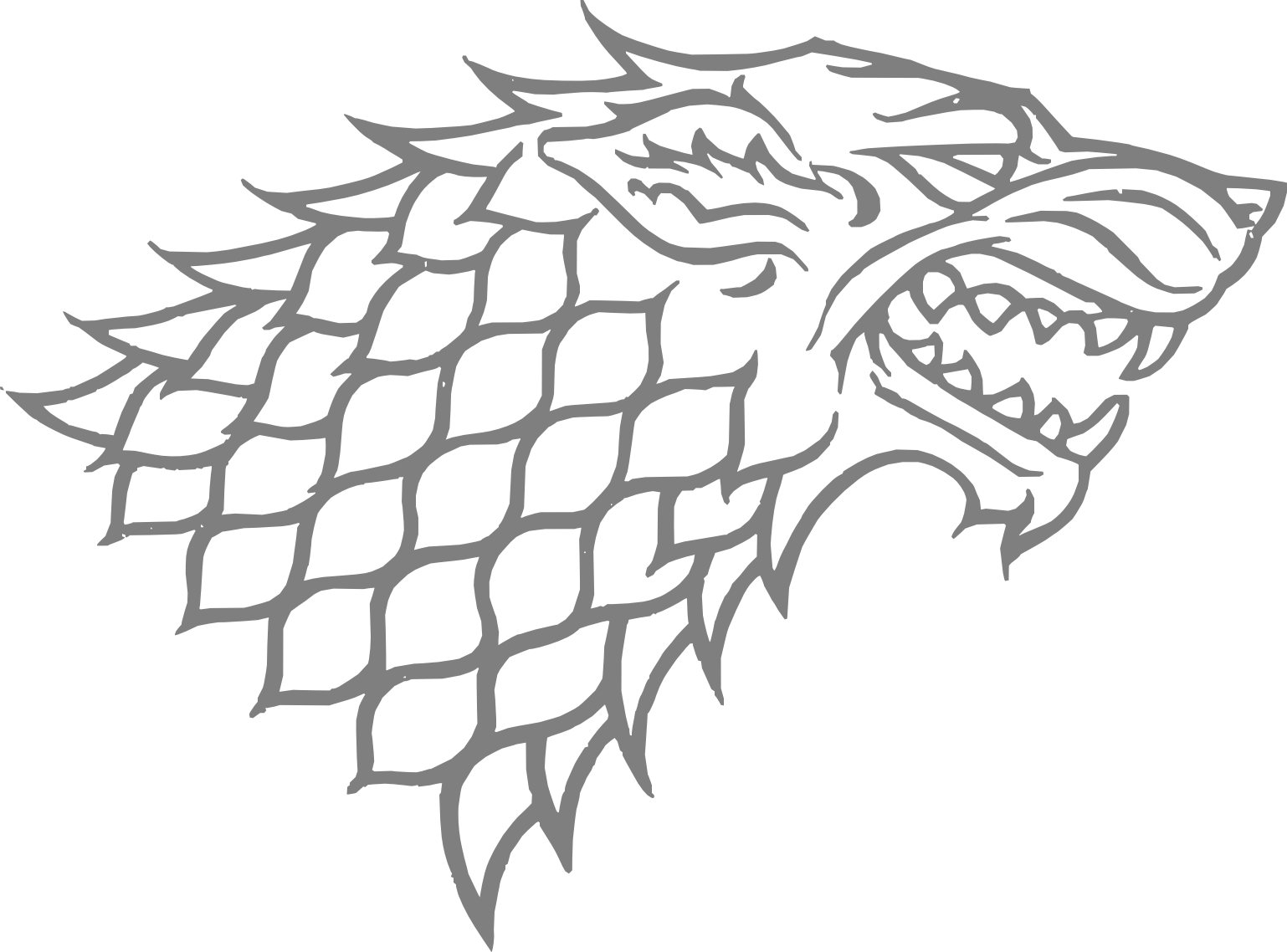 Gray Art Sansa House Stark Wolf Transparent PNG Image