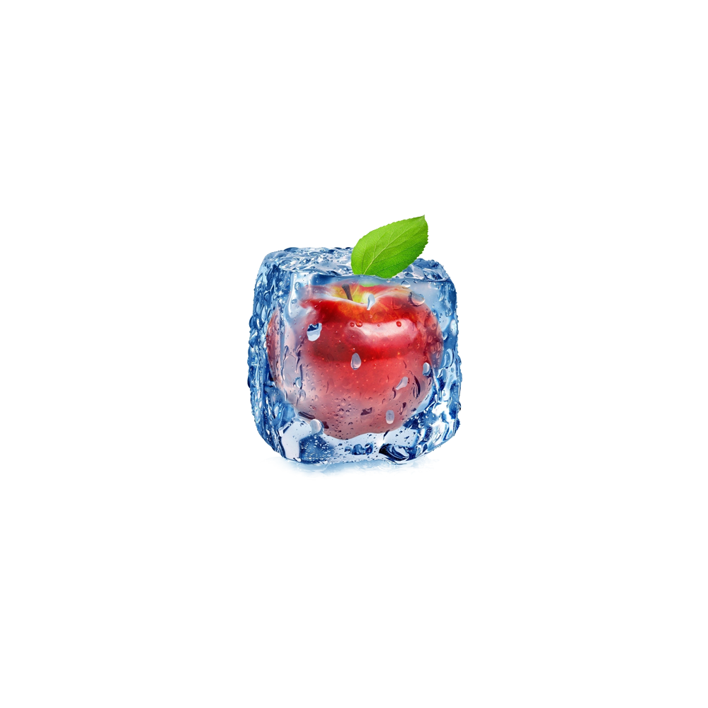 Cube Apple Frozen Freezing Ice Fruit Transparent PNG Image