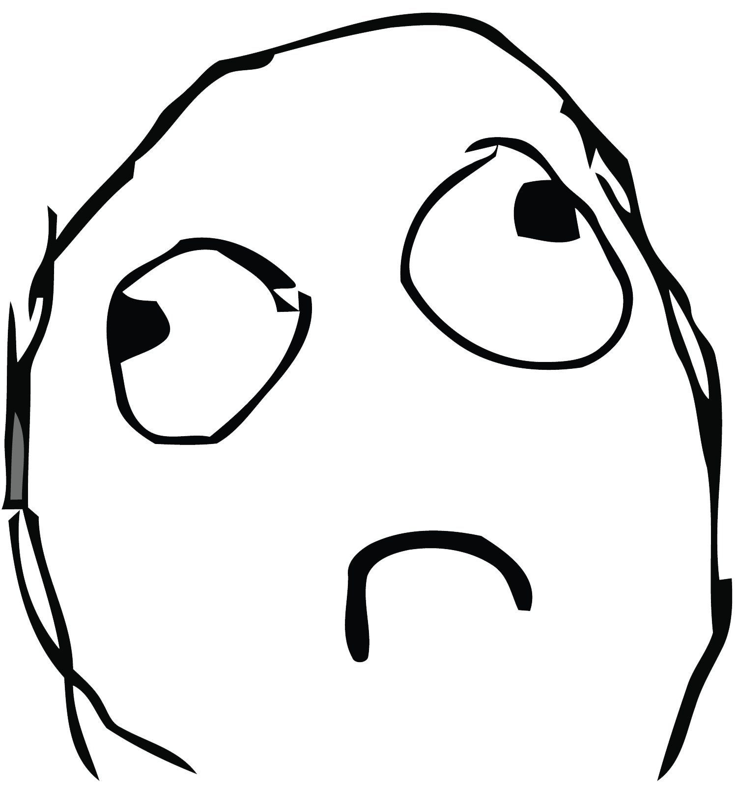 Sad Face Meme Png Transparent PNG Image