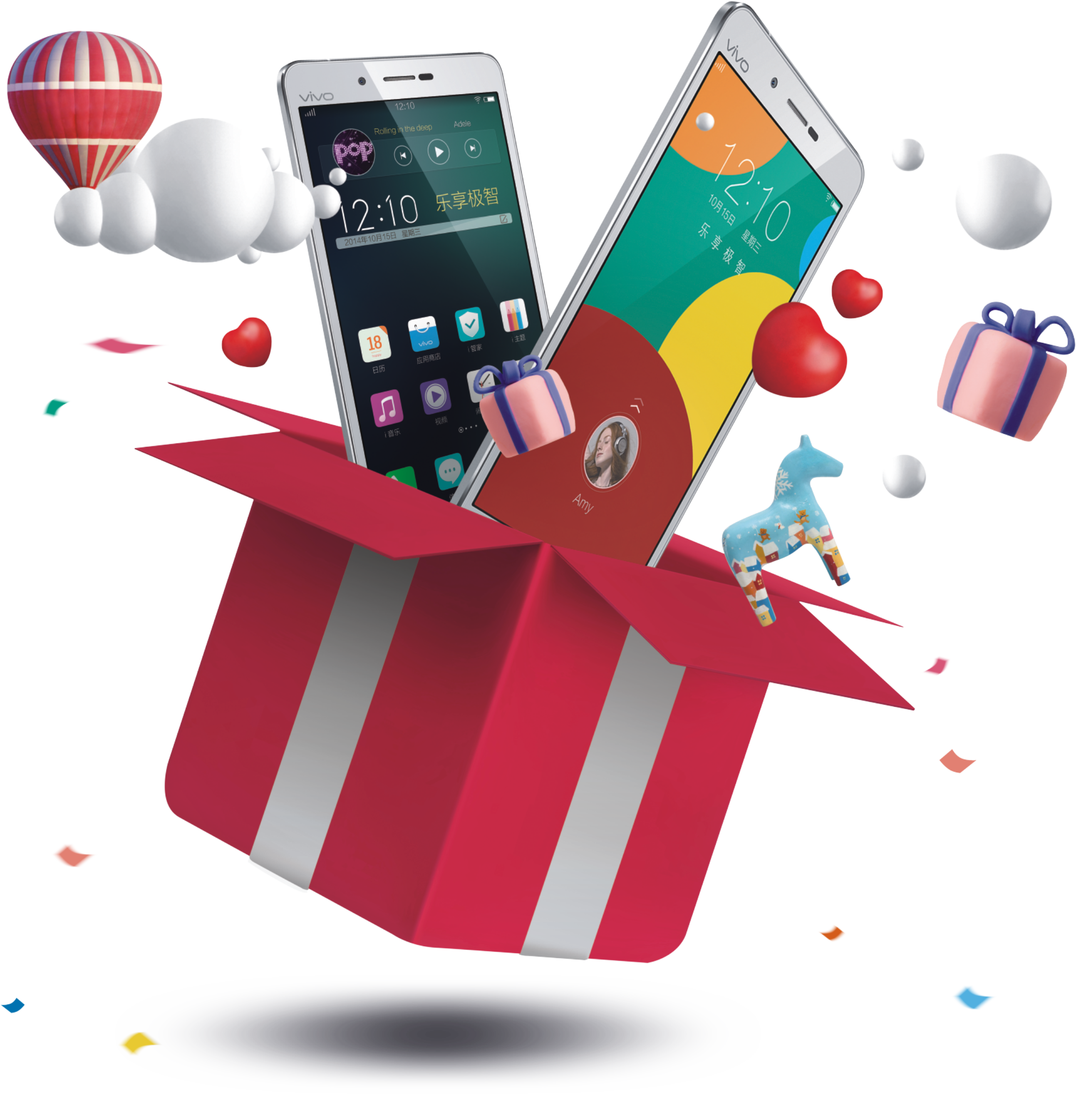 Box Fly Smartphone Court Gift Of Phone Transparent PNG Image