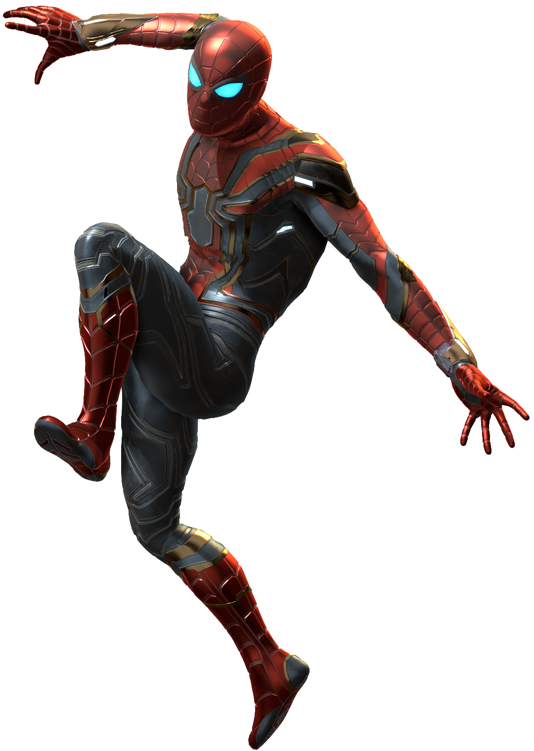 Spiderman Flying Pic Iron Free Clipart HQ Transparent PNG Image