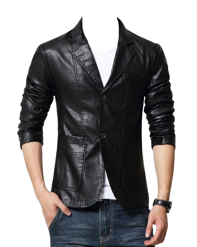 Leather Jacket Black Free Transparent Image HD Transparent PNG Image