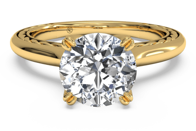 Gold Ring With Diamond Png Transparent PNG Image