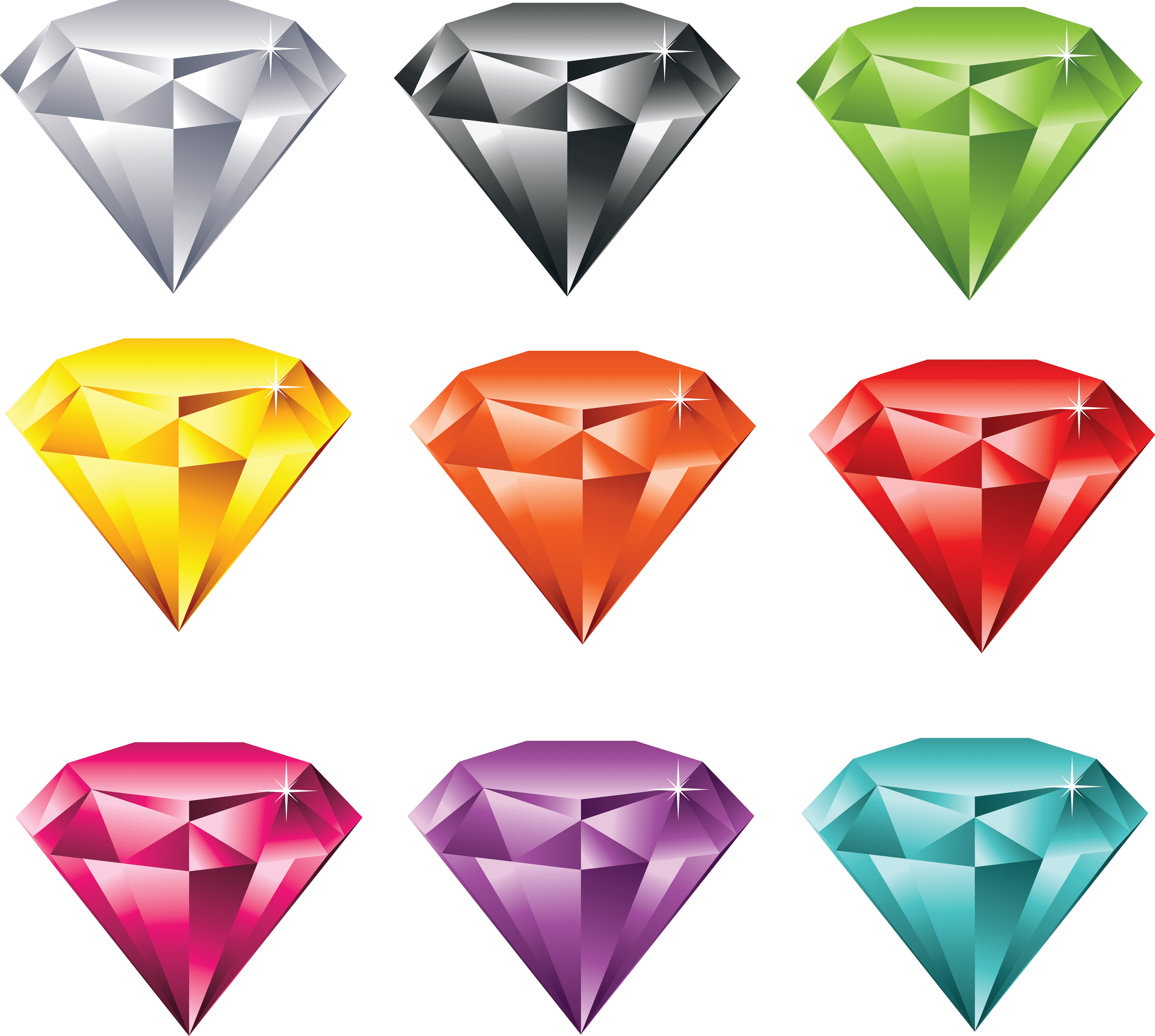 Color Diamonds Png Images Transparent PNG Image