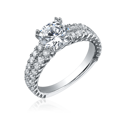 Silver Ring With Diamond Png Transparent PNG Image