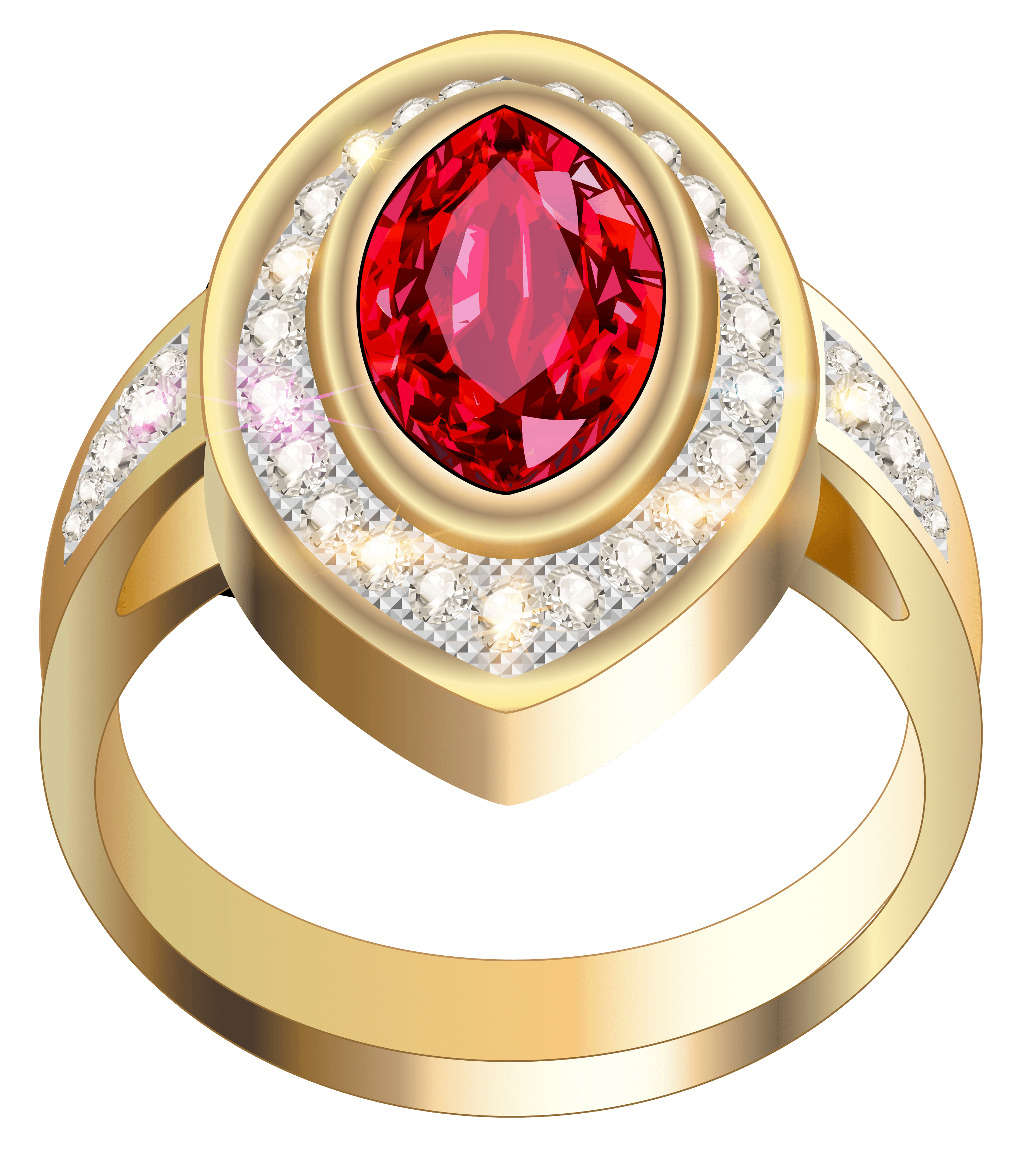 Gold Ring With Diamond Png Transparent PNG Image