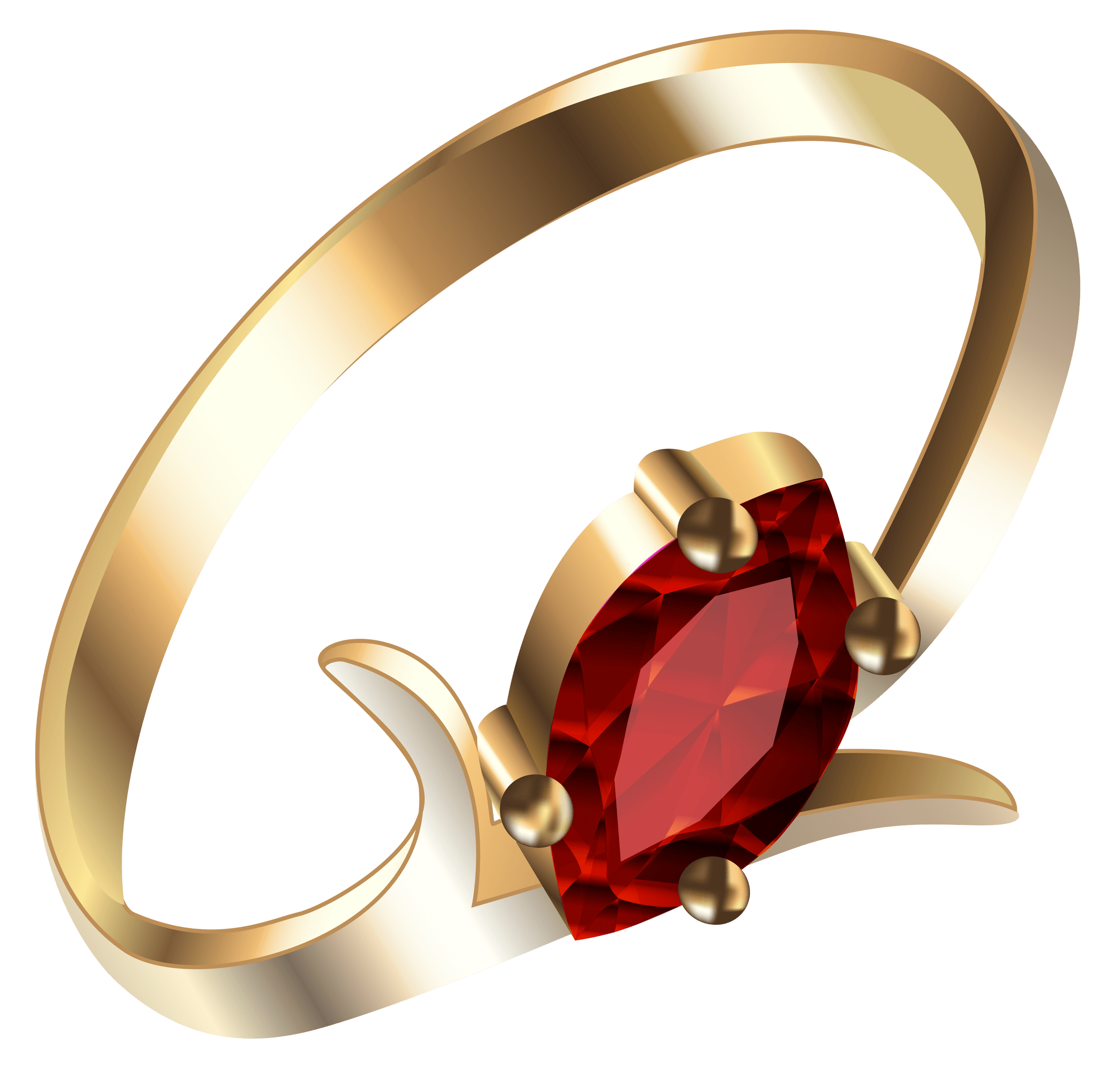 Gold Ring With Diamond Png Transparent PNG Image