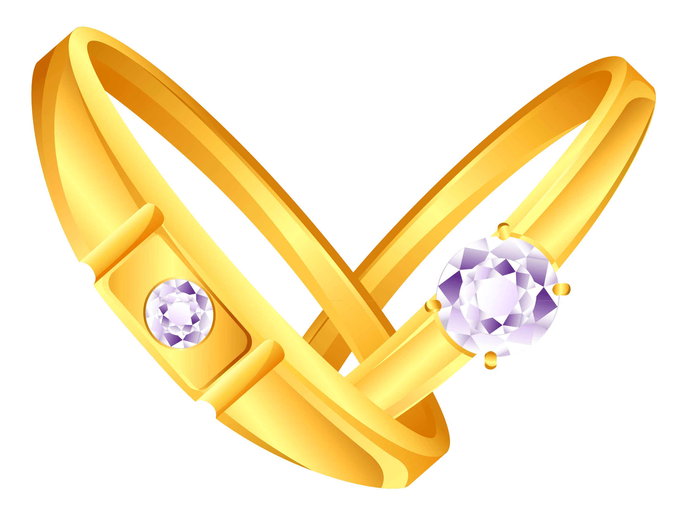 Wedding Golden Rings Png Image Transparent PNG Image