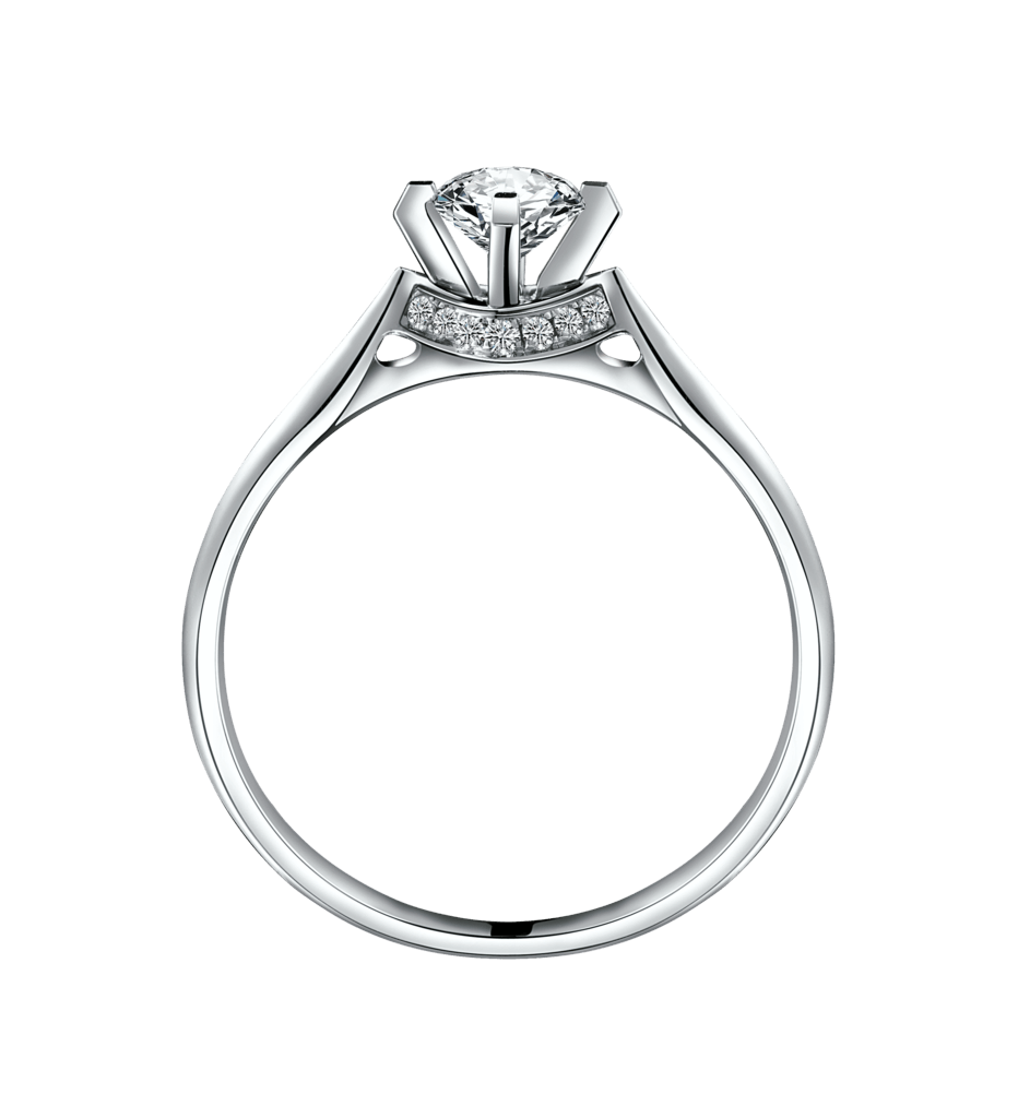 Silver Ring With Diamond Png Transparent PNG Image