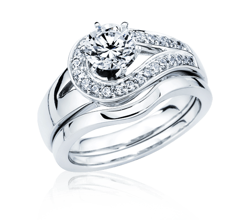 Silver Ring With Diamond Png Transparent PNG Image