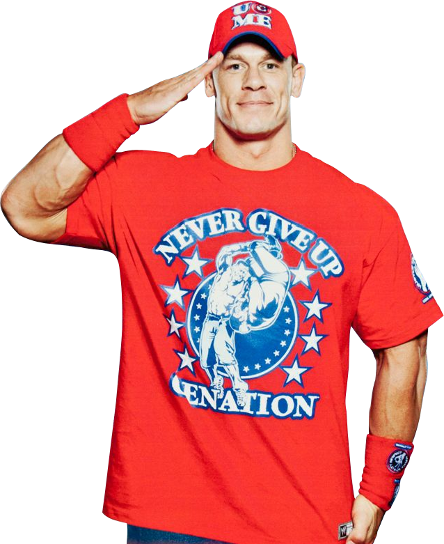 John Cena Red Shirt Png Transparent PNG Image