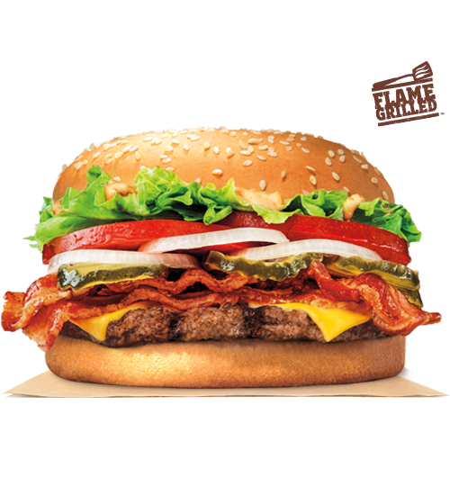 King Whopper Hamburger Food Cheeseburger Fast Burger Transparent PNG Image