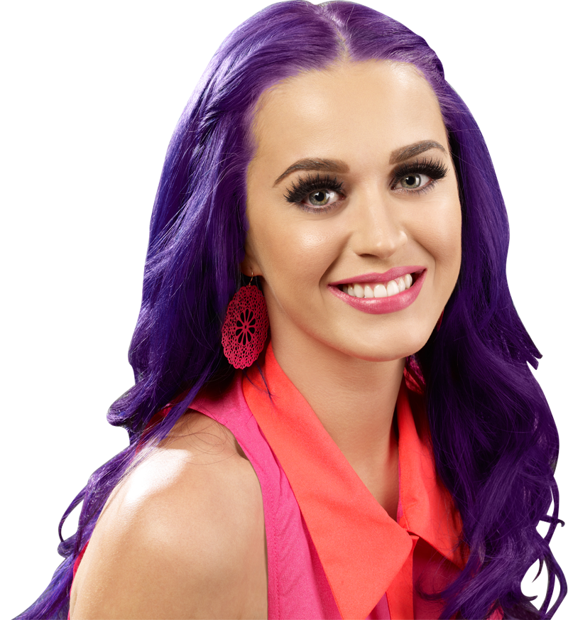 Purple Katy Hair Perry Free PNG HQ Transparent PNG Image