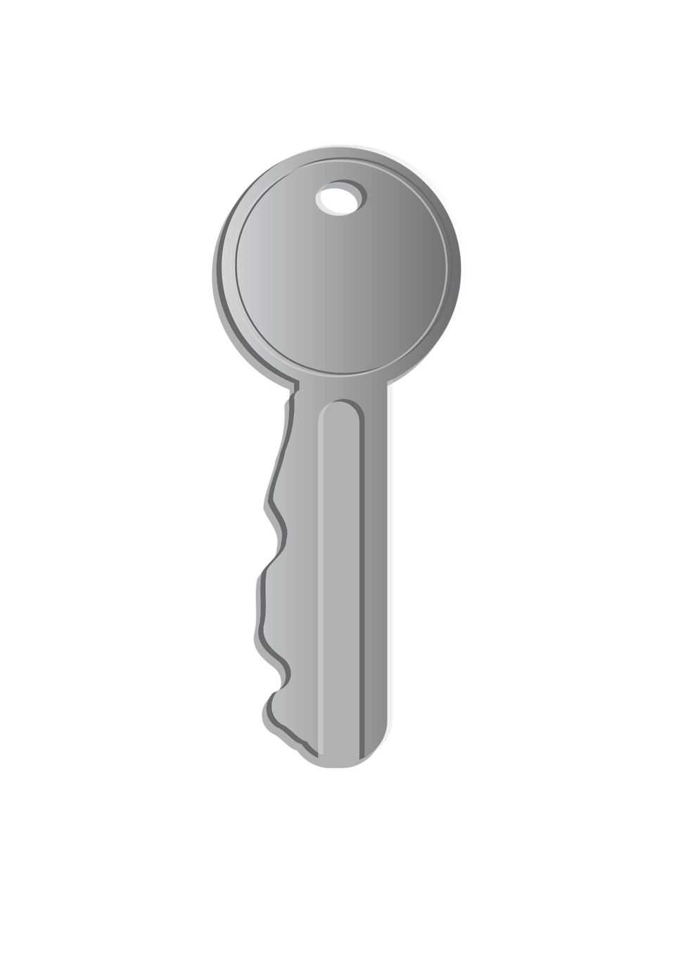 Silver Key Free Clipart HD Transparent PNG Image